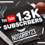 DALL·E 2024-11-21 17.19.16 - A professional, clean digital image showcasing YouTube branding for NoSorry23. The design prominently features the YouTube logo, '1.3K Subscribers' in