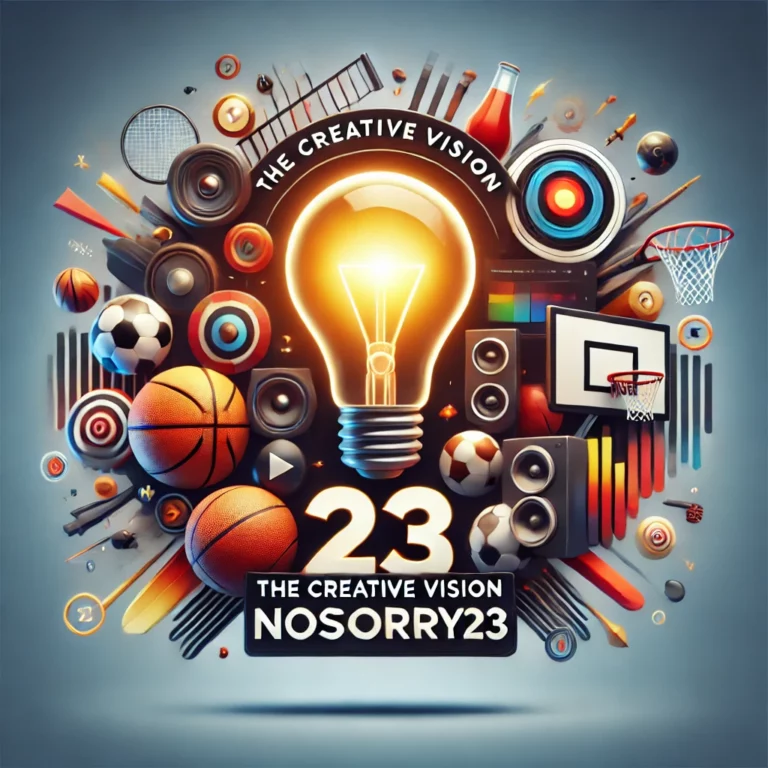 DALL·E 2024-11-23 16.01.45 - A professional and visually appealing banner for a webpage titled 'The Creative Vision Behind NoSorry23.' The design features a combination of creativ